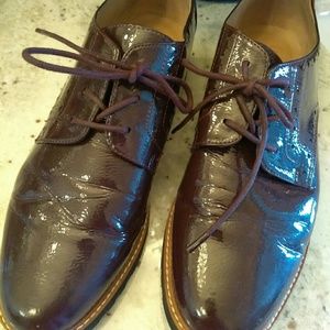 Franco Sarto Burgundy Patent Leather Women Loafers